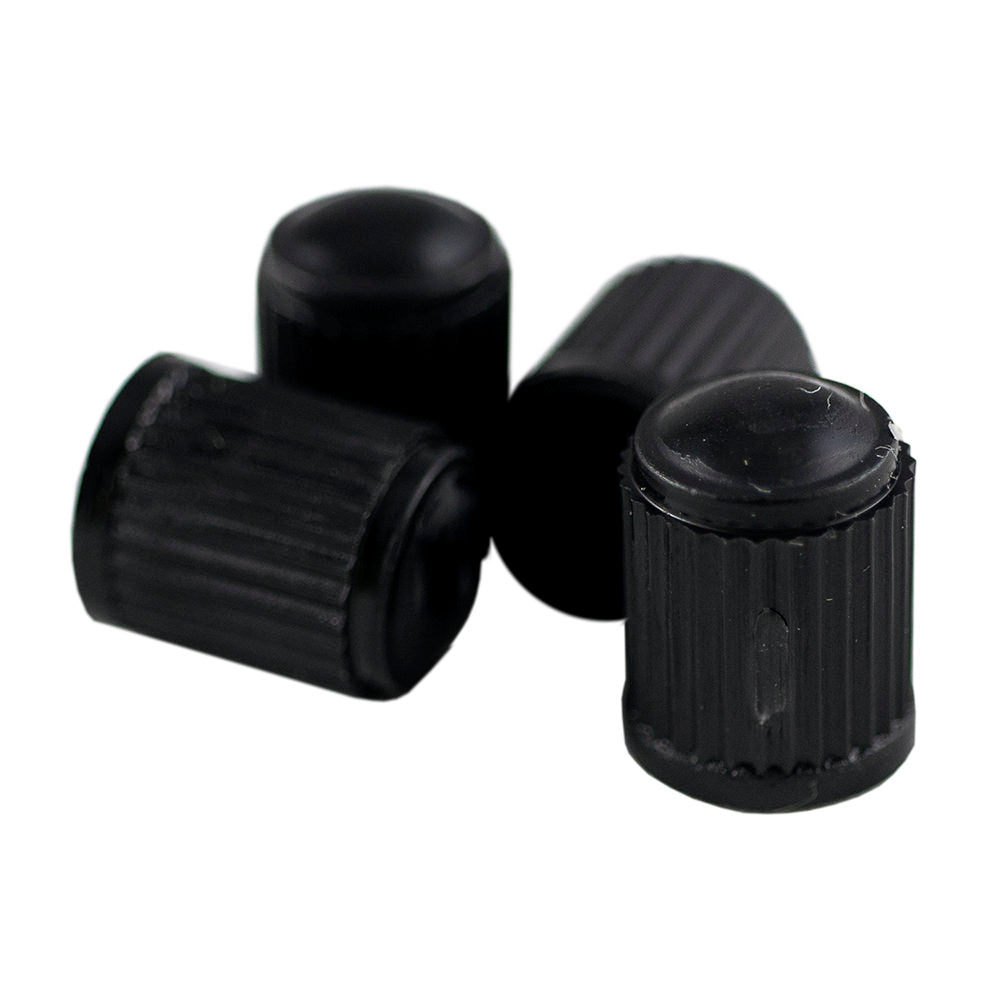 SET DE 4 TAPONES DE PLÁSTICO NEGROS PARA VÁLVULA NEUMÁTICO