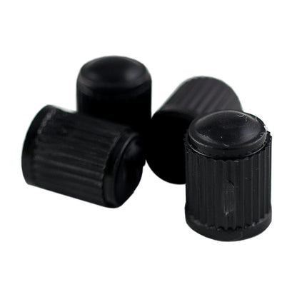 SET DE 4 TAPONES DE PLÁSTICO NEGROS PARA VÁLVULA NEUMÁTICO