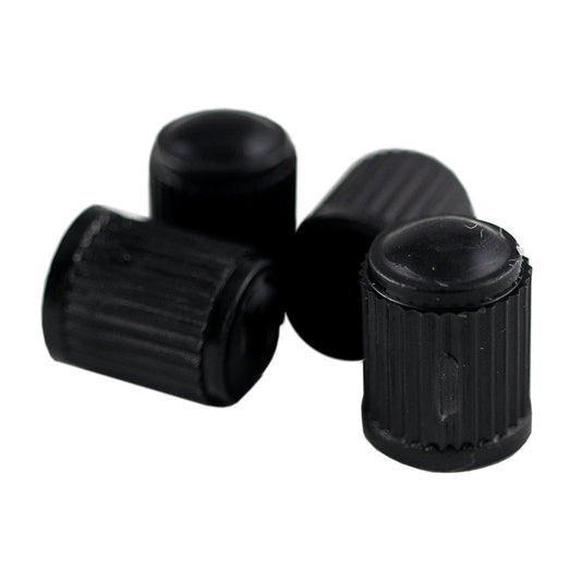 SET DE 4 TAPONES DE PLÁSTICO NEGROS PARA VÁLVULA NEUMÁTICO