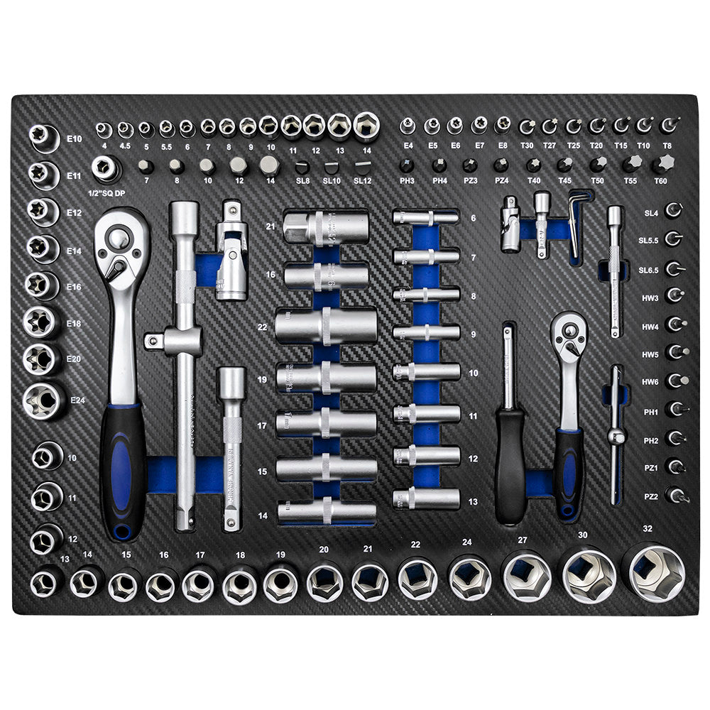 SET DE 4 MODULOS EVA CARBONO PARA CARRO DE HERRAMIENTAS - AZUL