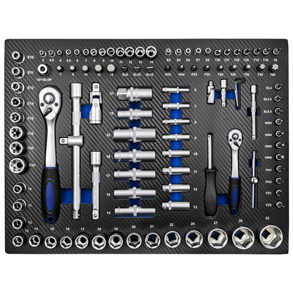 SET DE 4 MODULOS EVA CARBONO PARA CARRO DE HERRAMIENTAS - AZUL