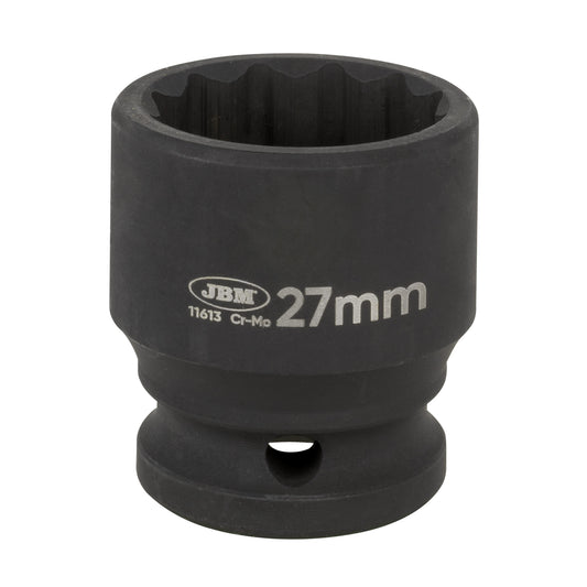 VASO DE IMPACTO CORTO DE 12 CARAS - 1/2" 27MM