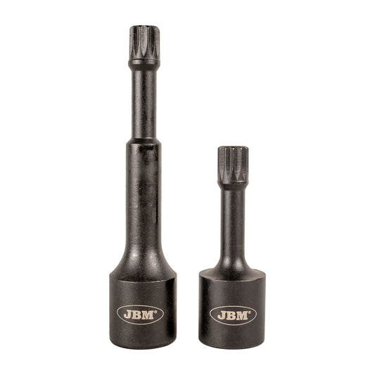 1/2" VASOS DE IMPACTO ESPECIAL PARA TORNILLOS SPLINE (XZN) M12 2/PCS