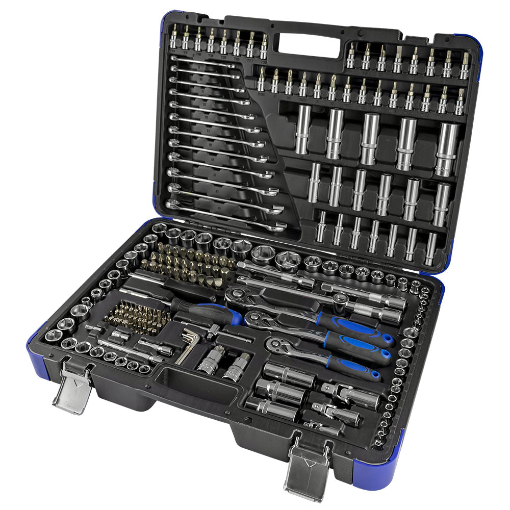 216 PIECE TOOL KIT WITH CHROME HEXAGON SOCKETS