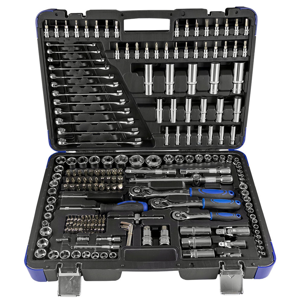 216 PIECE TOOL KIT WITH CHROME HEXAGON SOCKETS