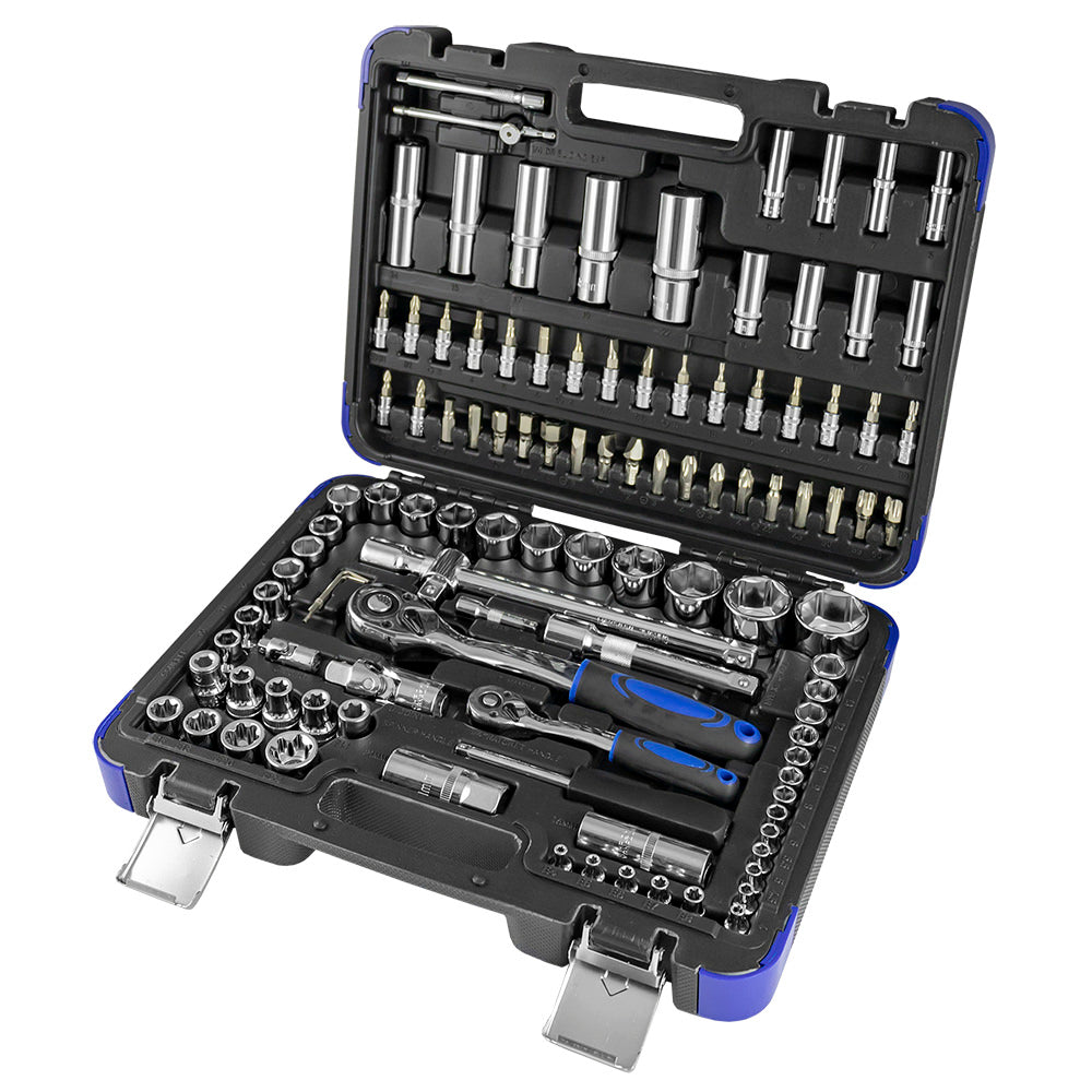 108 PIECE TOOL KIT WITH HEXAGON SOCKET - CHROME