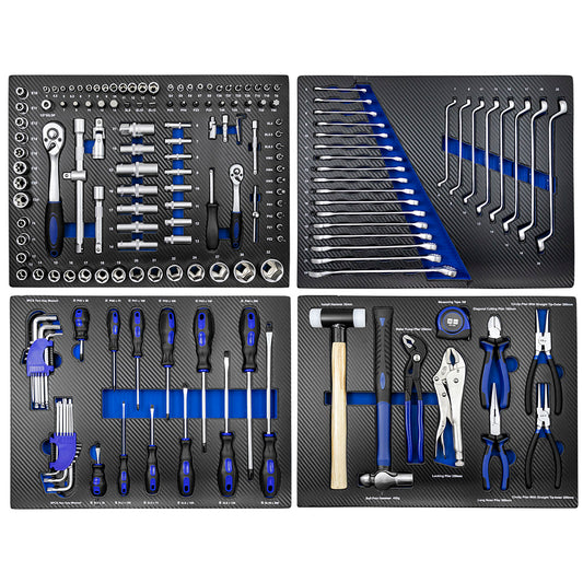 SET DE 4 MODULOS EVA CARBONO PARA CARRO DE HERRAMIENTAS - AZUL