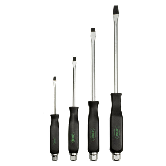 SET OF 4 FLAT END IMPACT SCREWDRIVERS