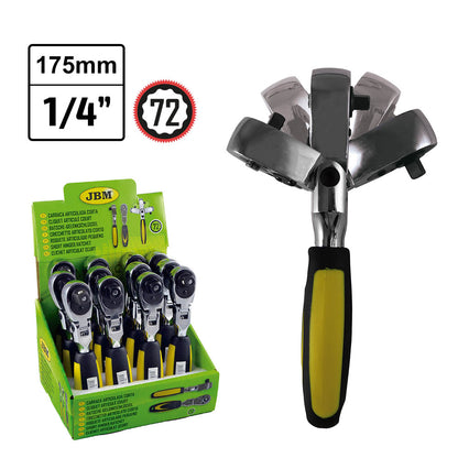 1/4" 165MM 72-TOOTH ARTICULATED RATCHET