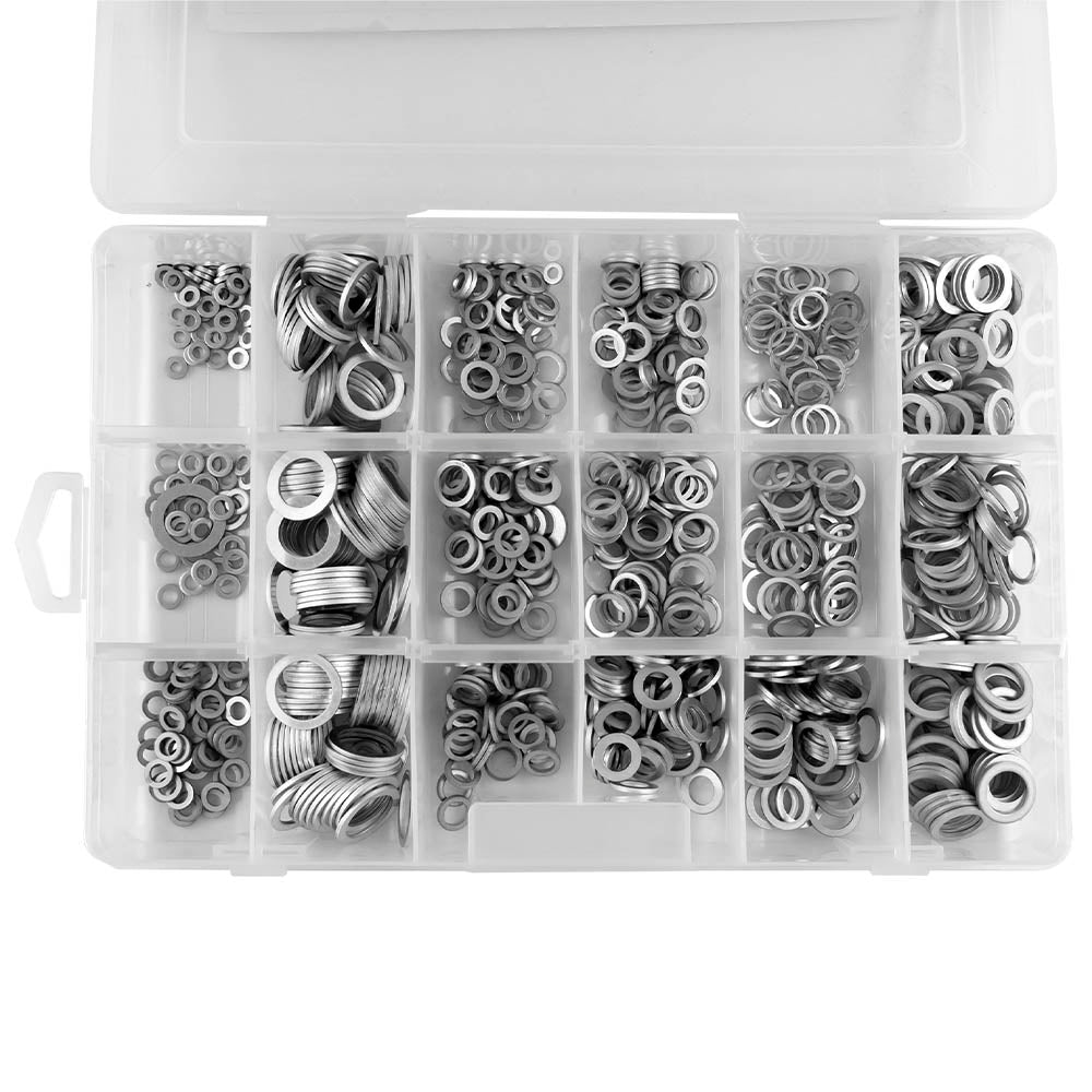ESTUCHE DE ARANDELAS DE ALUMINIO 900PCS