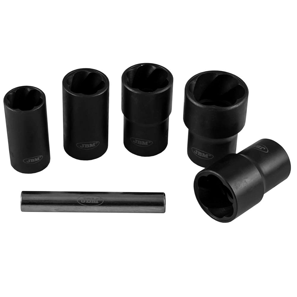 SET DE VASOS TWIST DE 1/2" PARA EXTRACCIÓN DE TUERCAS/TORNILLOS DE SEGURIDAD