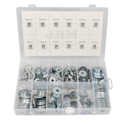 ESTUCHE DE ARANDELAS DE HIERRO GALVANIZADO 475PCS