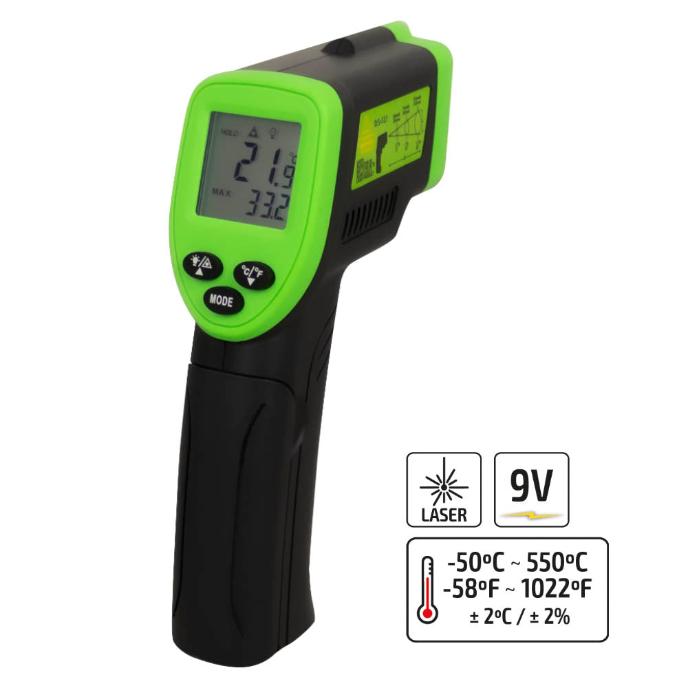 TERMÓMETRO LÁSER -50° A 550°C