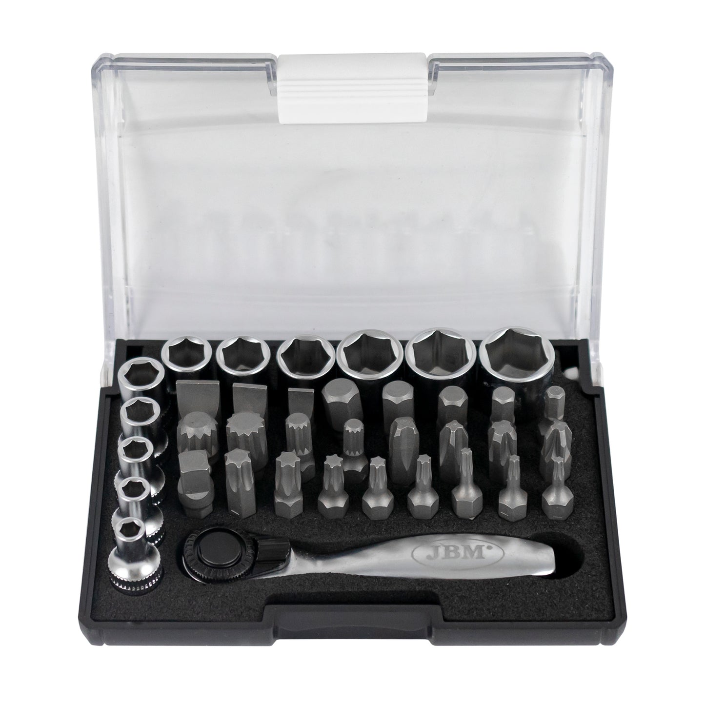 37 PIECE CASE WITH 1/4" MINI RATCHET