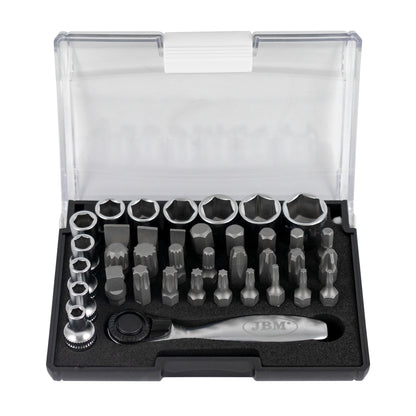 37 PIECE CASE WITH 1/4" MINI RATCHET