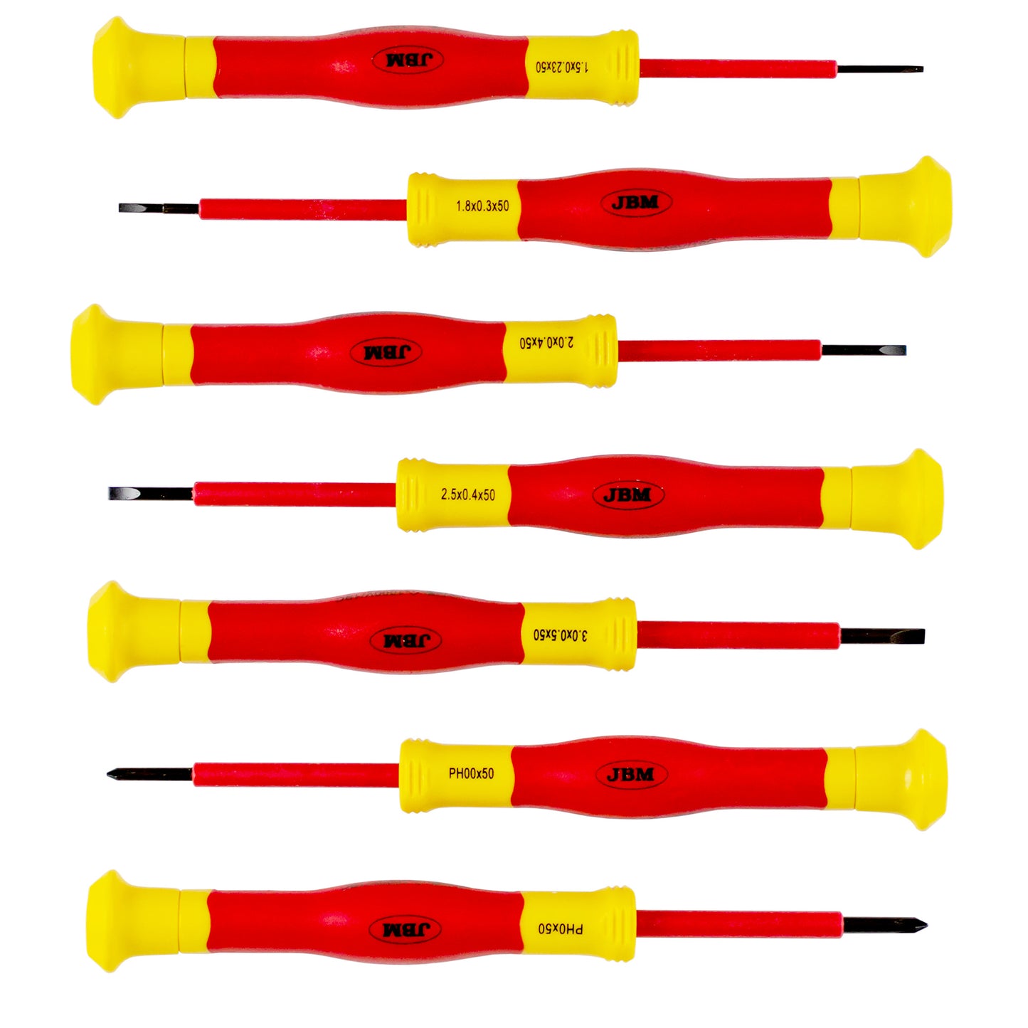 SET OF 7 INSULATED SCREWDRIVERS 1,000V