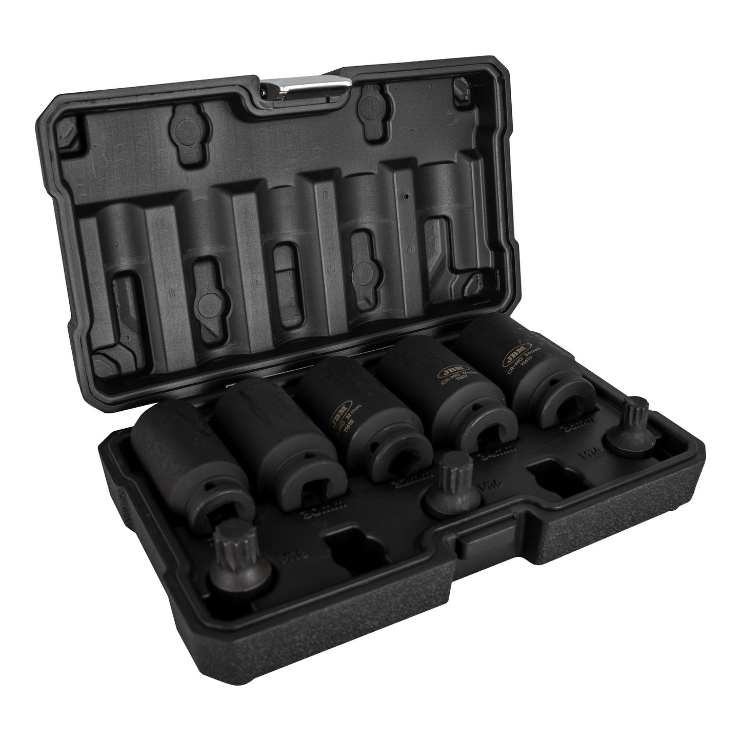 SET OF 5 SOCKETS AND 3 1/2" XZN IMPACT BITS