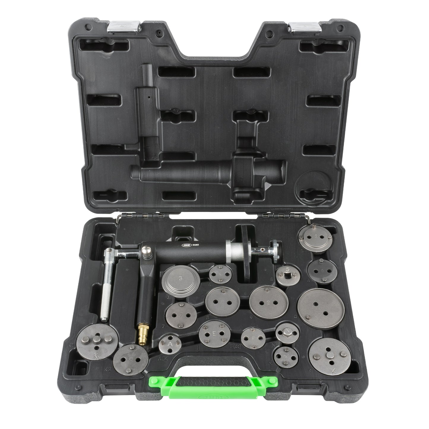 KIT REPOSICIONADOR PARA PISTONES DE FRENO CON PISTOLA 18PCS