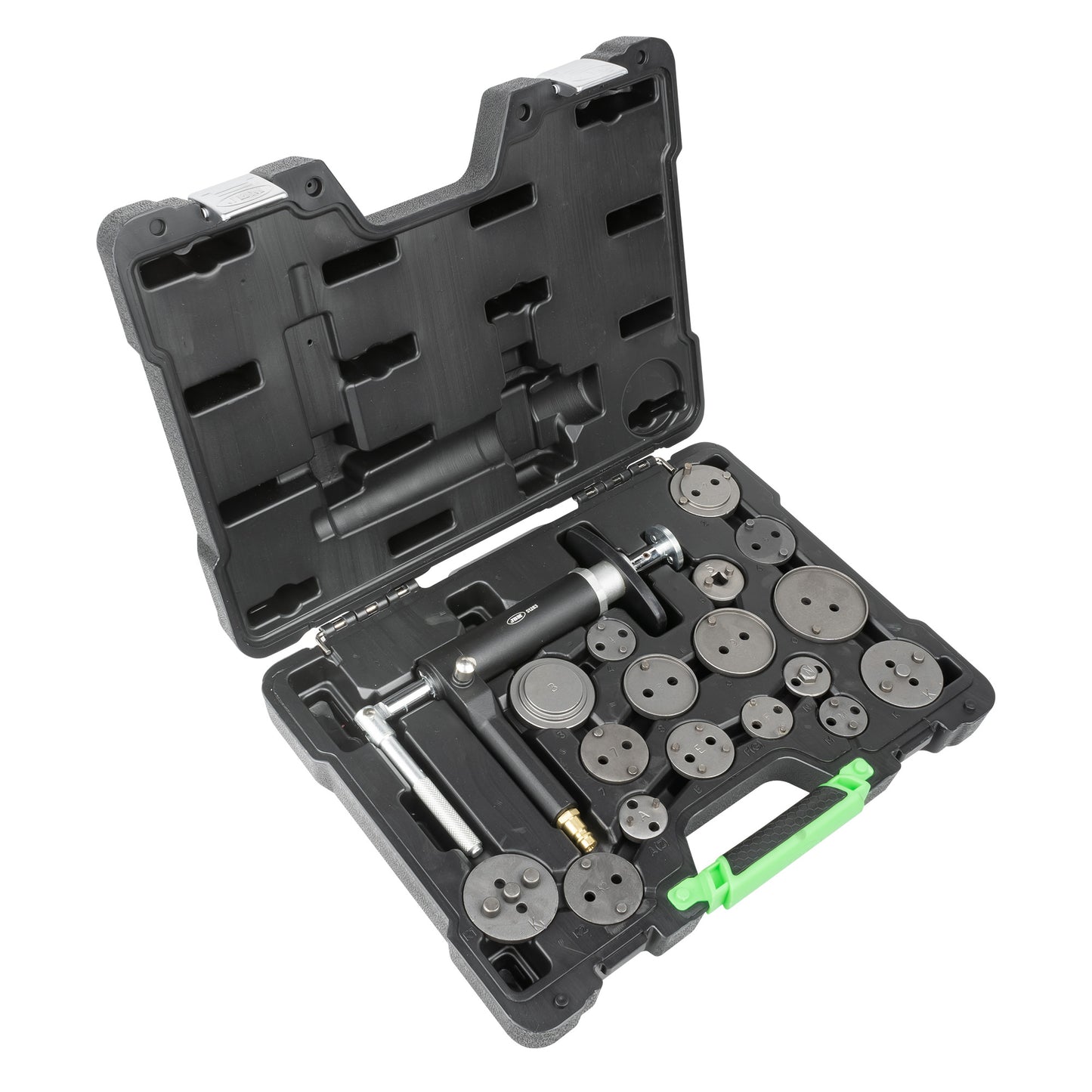 KIT REPOSICIONADOR PARA PISTONES DE FRENO CON PISTOLA 18PCS