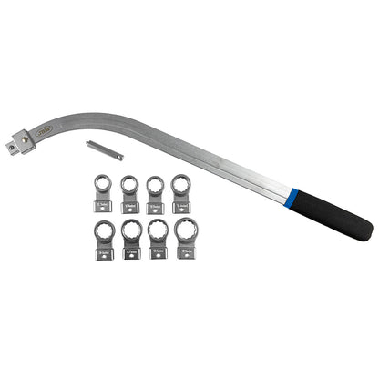 CURVED BELT REMOVAL WRENCH SET WITH INTERCHANGEABLE HEAD