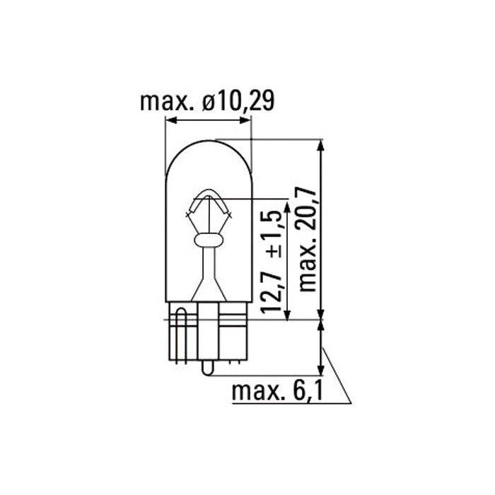 LÁMPARA OBN WEDGE 12V 3W T10