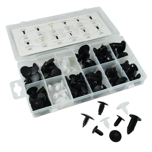 ESTUCHE DE CLIPS PLÁSTICOS UNIVERSALES 128PCS