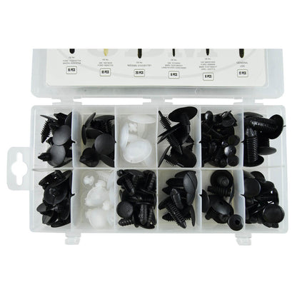ESTUCHE DE CLIPS PLÁSTICOS UNIVERSALES 128PCS