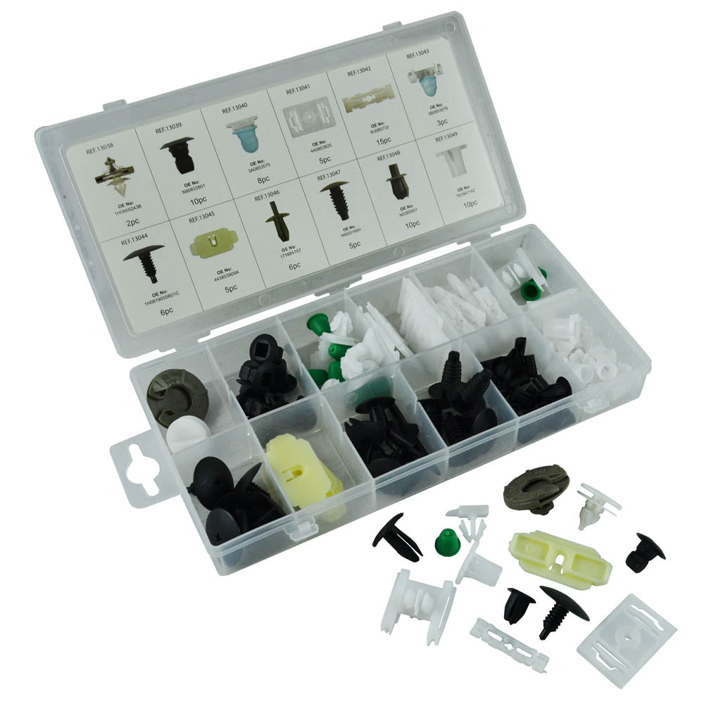 ESTUCHE DE CLIPS PLÁSTICOS VOLKSWAGEN 85PCS