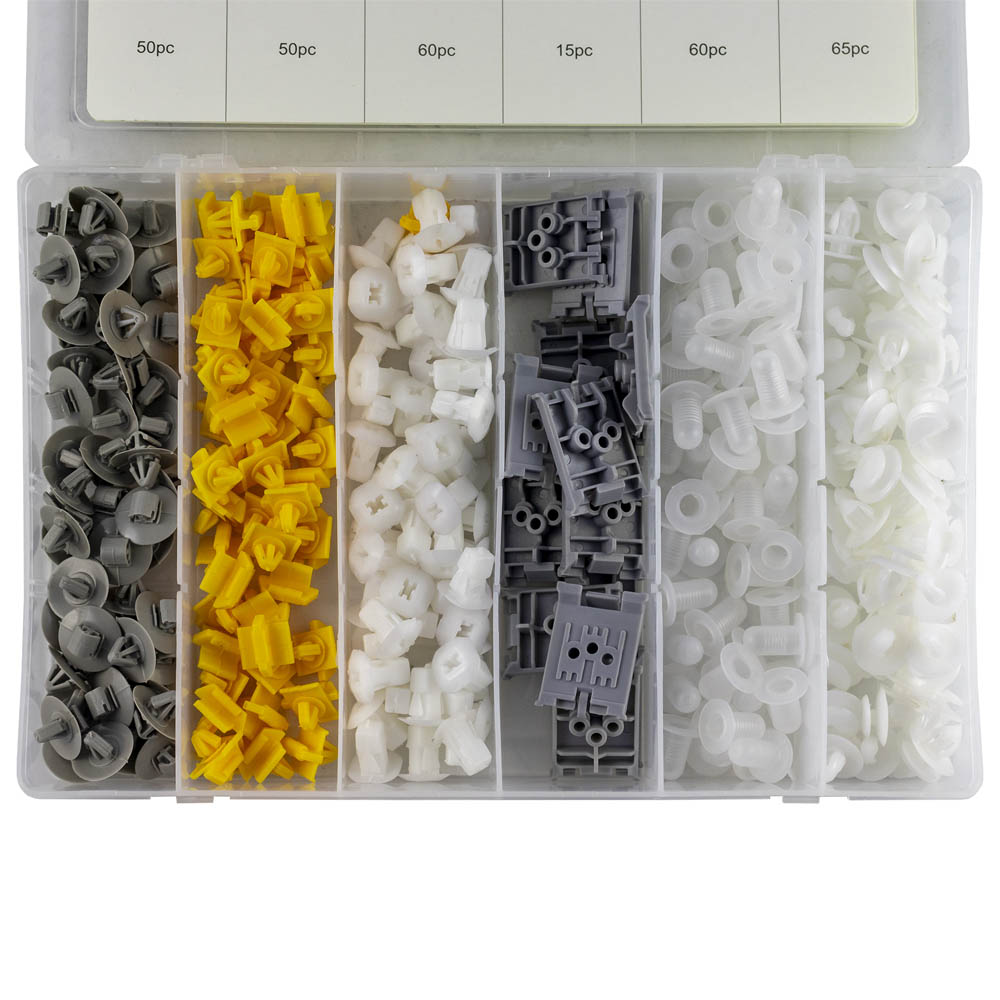 ESTUCHE DE CLIPS PLÁSTICOS RENAULT 300PCS