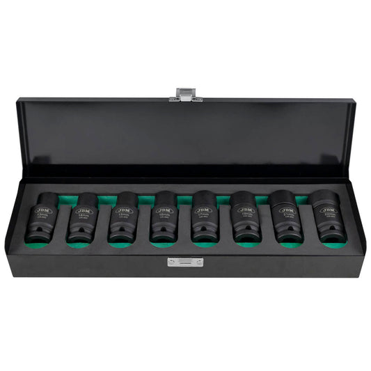 SET DE 8 VASOS DE IMPACTO HEXAGONALES CON DOBLE POSICIÓN (FIJO/ARTICULADO)