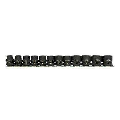 SET DE 12 VASOS DE IMPACTO HEXAGONALES DE PERFIL BAJO DE 1/2"