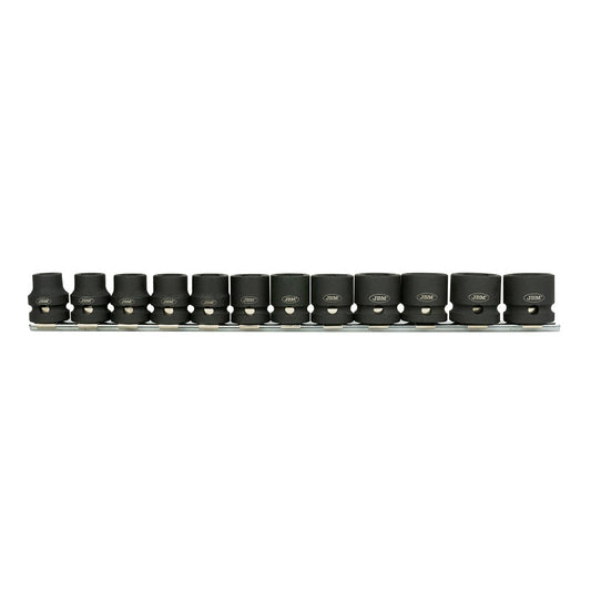 SET DE 12 VASOS DE IMPACTO HEXAGONALES DE PERFIL BAJO DE 1/2"