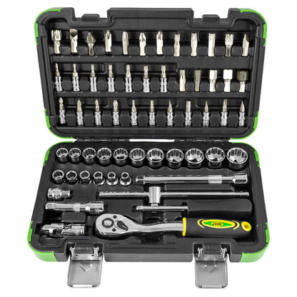 59 PIECE 3/8" DRIVE TOOL KIT WITH 12 END SOCKETS