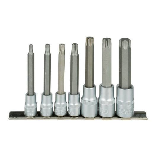 JUEGO DE 7 PUNTAS TORX DE 3/8" Y 1/2"