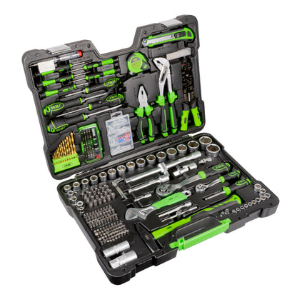 302 PIECE TOOL CASE WITH 1/2" AND 1/4" HEXAGON SOCKETS, ZINC PLATED