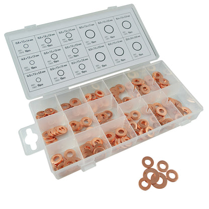 ESTUCHE DE ARANDELAS DE COBRE PARA INYECTOR 150PCS