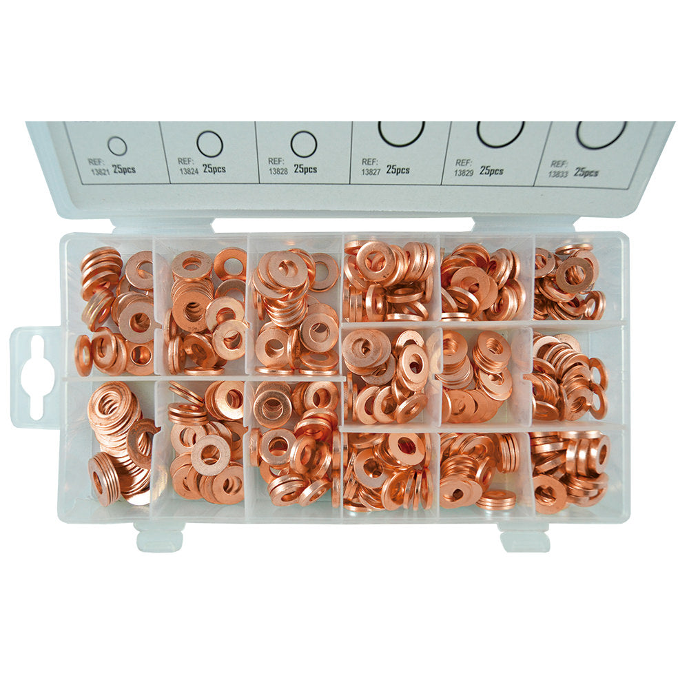 ESTUCHE DE ARANDELAS DE COBRE PARA INYECTORES 375PCS