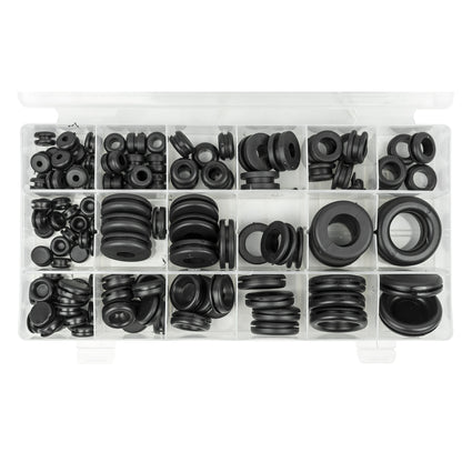 ESTUCHE DE PASACABLES DE GOMA 125PCS