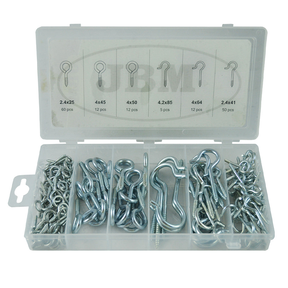 ESTUCHE DE TORNILLOS DE GANCHO 151PCS