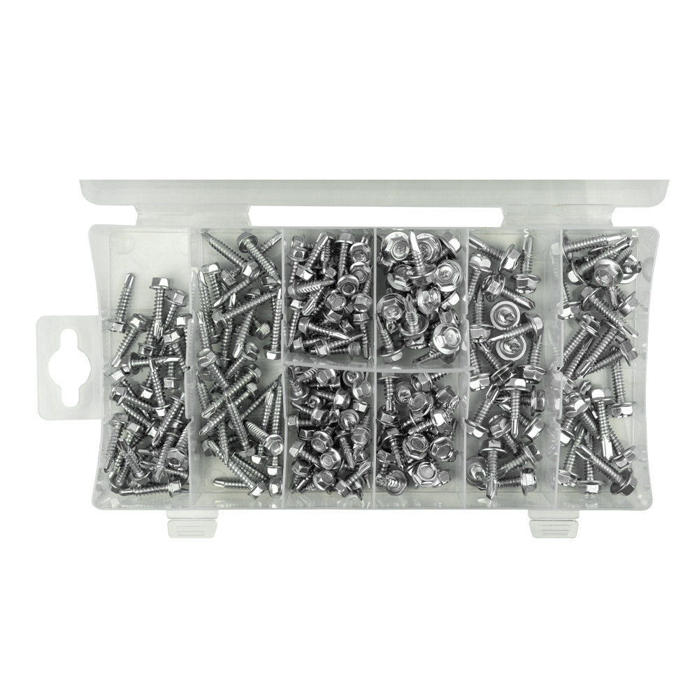 ESTUCHE DE TORNILLOS AUTORROSCANTES 200PCS