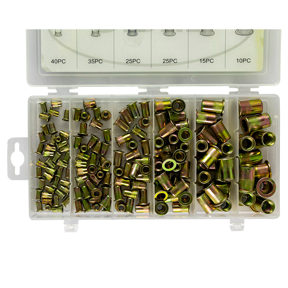 ESTUCHE DE REMACHES TUERCA 150PCS