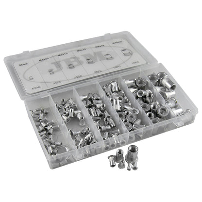 ESTUCHE DE REMACHES TUERCA DE ALUMINIO 150PCS