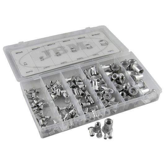 ESTUCHE DE REMACHES TUERCA DE ALUMINIO 150PCS