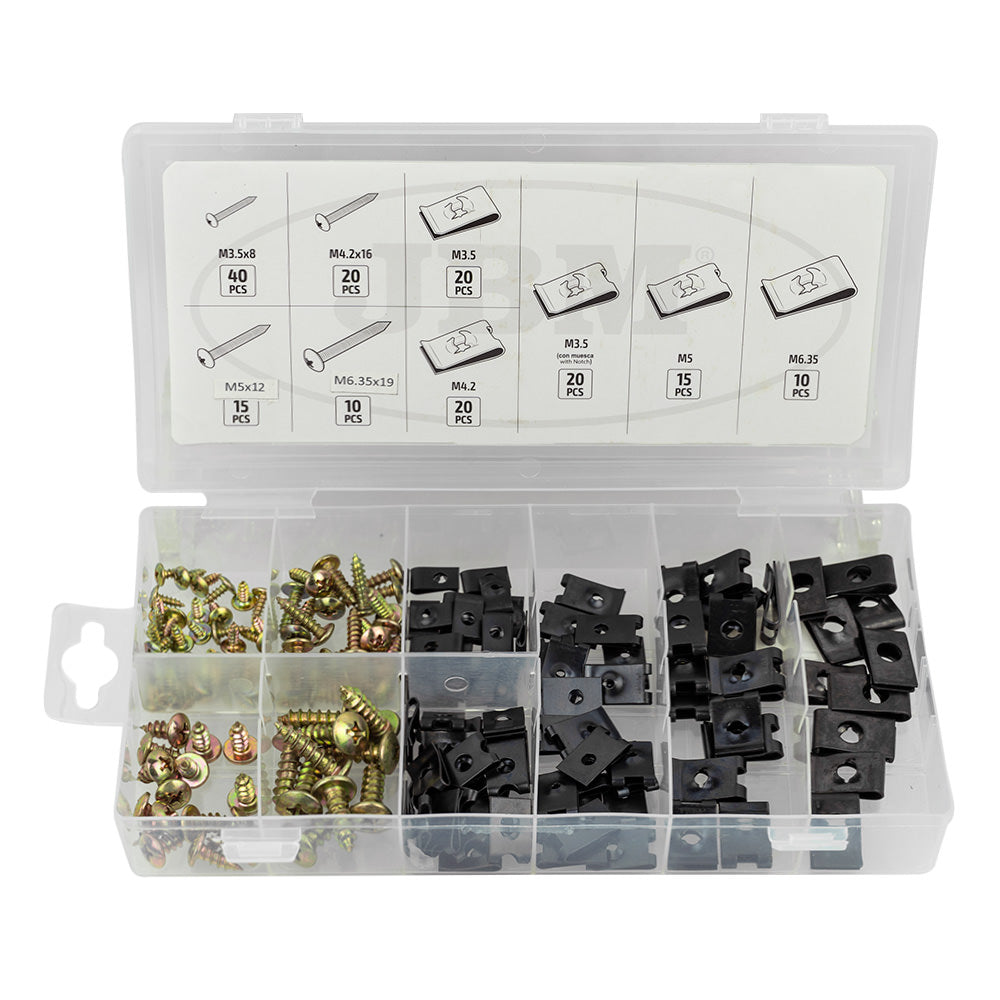 ESTUCHE DE TORNILLOS Y TUERCAS TIPO U 170PCS