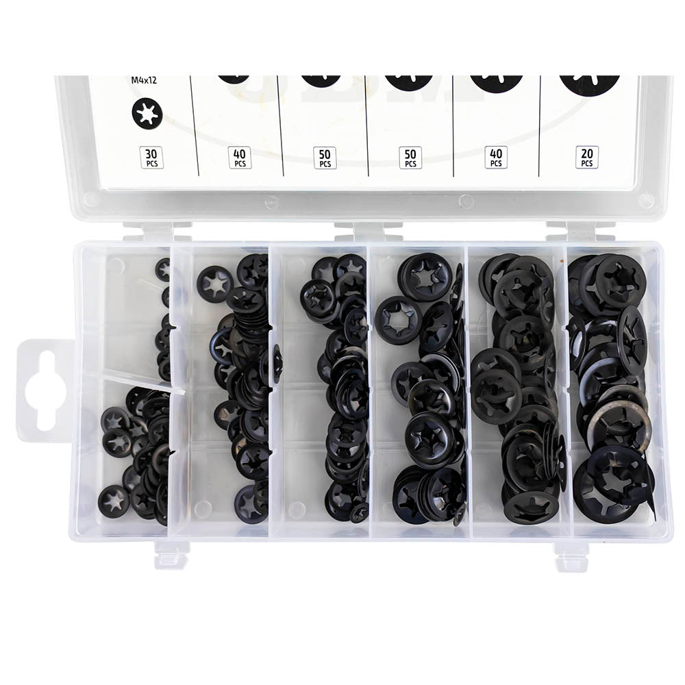 ESTUCHE DE ARANDELAS DENTADAS INTERIOR 260PCS