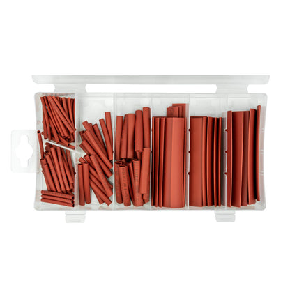 ESTUCHE DE TUBOS TERMORETRÁCTILES ROJOS 127PCS