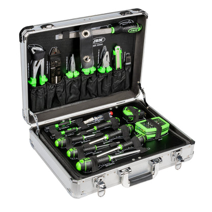 ALUMINUM TOOL CASE WITH 1/2" ZINC PLATED SOCKETS 108 PIECES