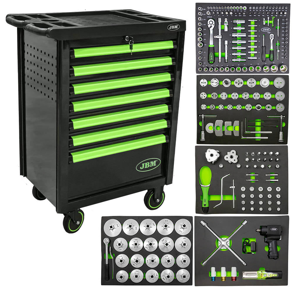 SPECIAL TOOL CART FOR VEHICLE MAINTENANCE - GREEN