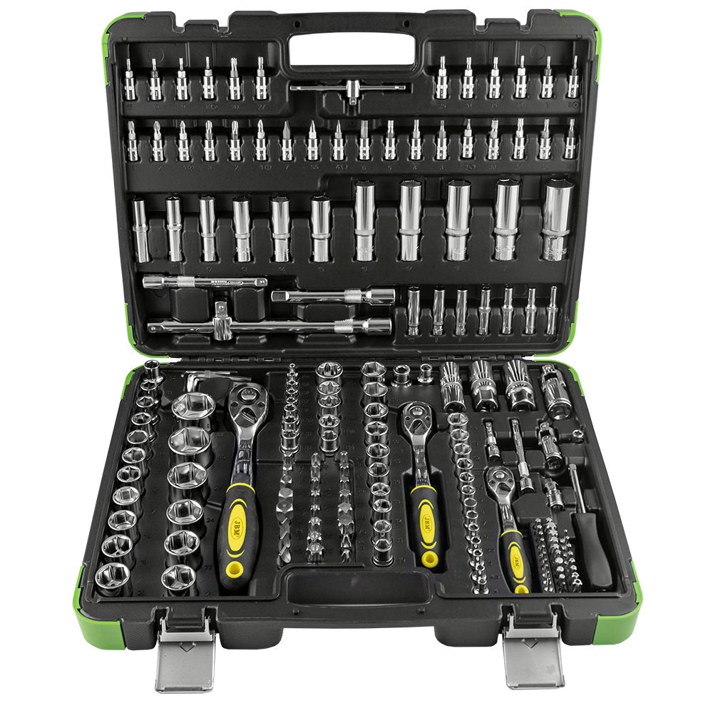 179 PIECE TOOL KIT WITH CHROME HEX SOCKETS