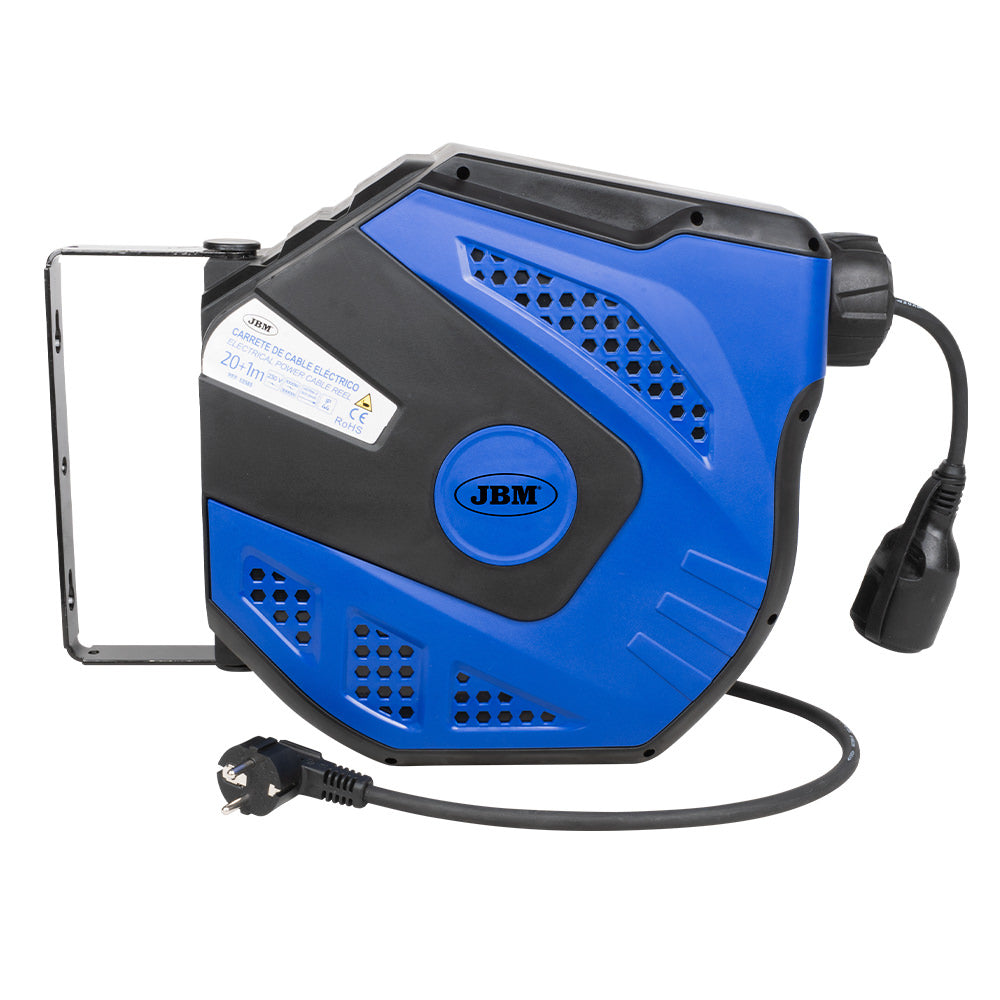 CARRETE DE CABLE ELÉCTRICO 21M - AZUL